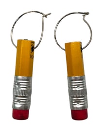 UNIQUE AND FUN PENCEL DANGLING EARRINGS