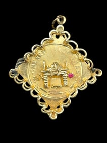 14K GOLD MERRY CHRISTMAS PENDANT CHARM 5 G