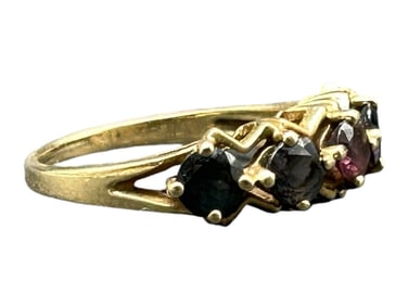 14K GOLD & GARNET RING SIZE 6