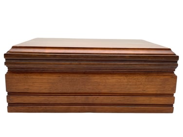 VINTAGE WOOD CIGAR BOX 11"