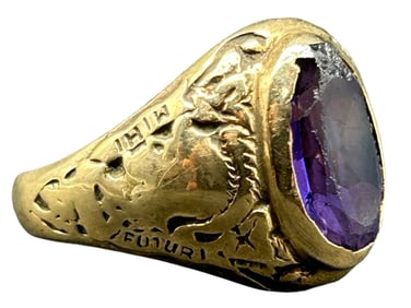 VINTAGE 14K GOLD CLASS RING SIZE 5.5