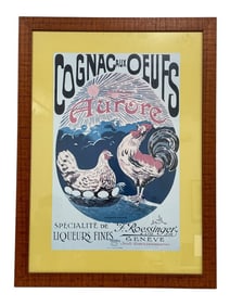 COGNAC AUX OEUFS FRENCH POSTER 34"