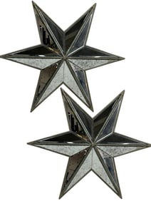 LARGE VINTAGE BEVELED SCULPTURAL GLASS STAR 32"