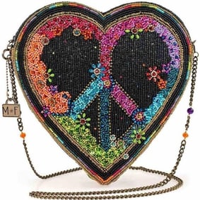 NEW! MARY FRANCES PEACE OUT CROSSBODY HANDBAG