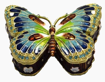 NEW! JAY STRONGWATER STYLE BUTTERFLY BOX 3"