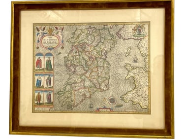 THE KINGDOM OF IRELAND ANTIQUE MAP 27"