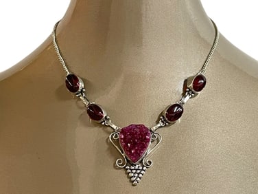 STERLING SILVER DRUZY NECKLACE