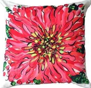 NEW FLOWER COTTON COASTAL PILLOW SHAM 20X20