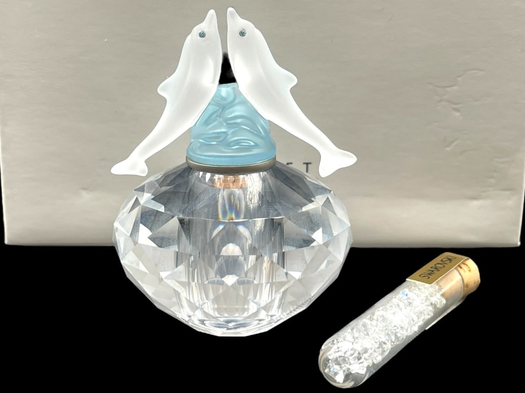 NEW! SWAROVSKI CRYSTAL FLACON DOLPHIN BOTTLE 2" (1 of 5)