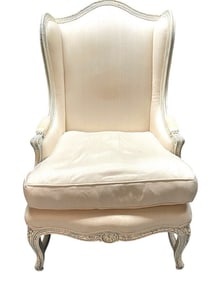 FRENCH LOUIS XV STYLE WINGBACK BERGERE ARMCHAIR