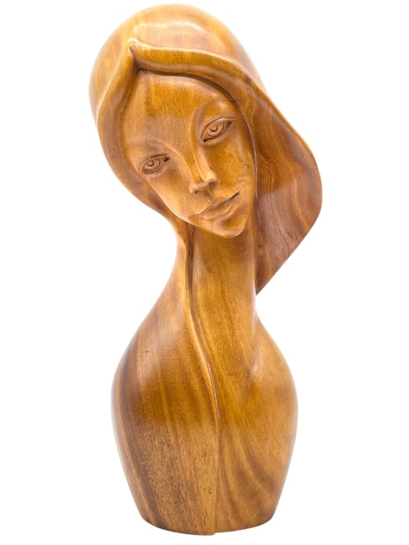 J.V. GARCIA ACACIA WOOD MID CENTURY SCULPTURE 14" (1 of 5)