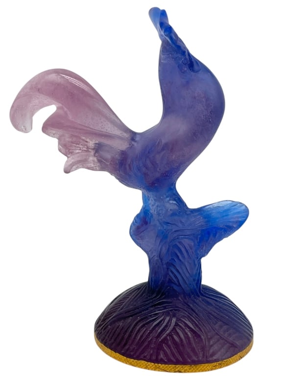 DAUM FRANCE CRYSTAL ART GLASS ROOSTER FIGURINE 6" (1 of 5)
