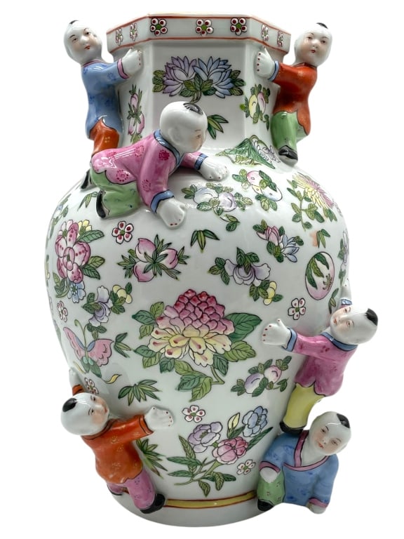 MAITLAND SMITH PORCELAIN HAND PAINTED VASE 15" (1 of 5)