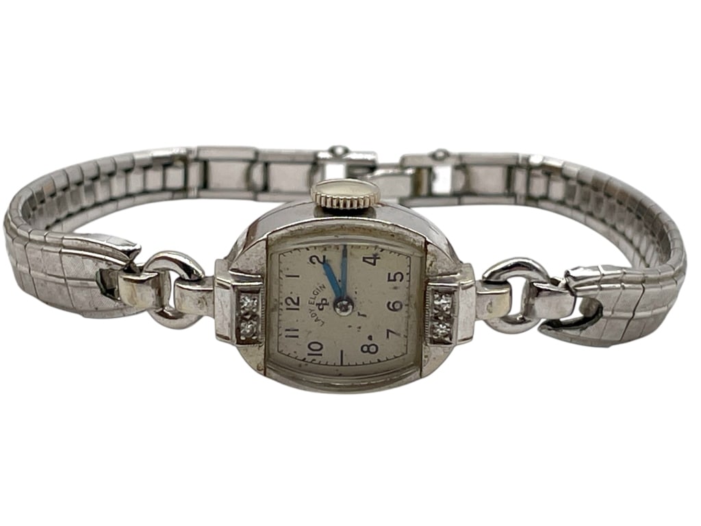 14K GOLD VINTAGE LADY ELGIN WATCH 16.51G: 14K GOLD VINTAGE LADY ELGIN WATCH 16.51G -GOOD PRE OWNED CONDITION, SOME GENERAL WEAR FROM AGE -16.51G -14K GOLD -APPROX 6.5" -JA 021925 ***Please note that due to limited storage space, all items mus