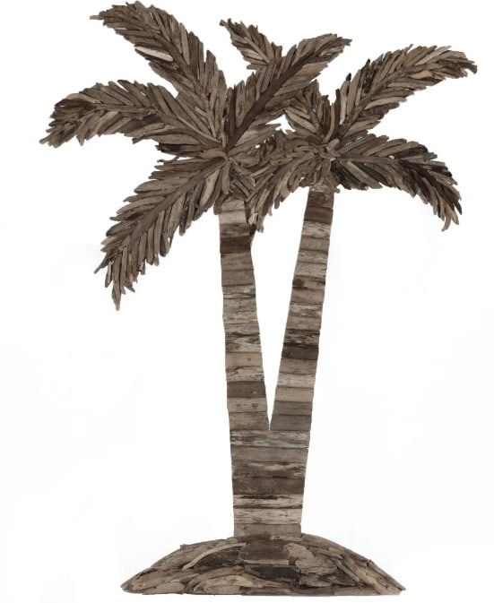 NEW COASTAL DRIFTWOOD PALM TREE WALL ART  60" (1 of 2)