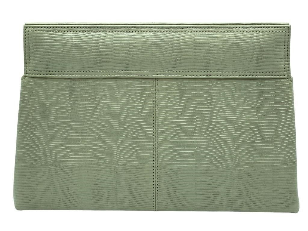NEW LALO CLASSIC BEIGE IGUANA PRINT EVENING CLUTCH (1 of 7)