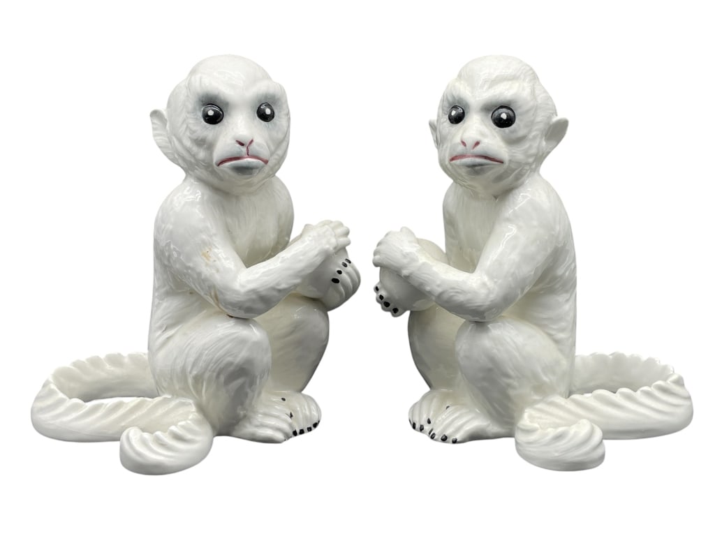 PAIR OF CHELSEA HOUSE CERAMIC MONKEY FIGURINES 8" (1 of 7)