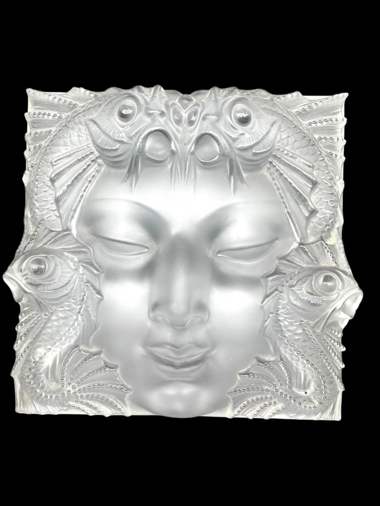 LALIQUE ''MASQUE DE FEMME'' LARGE CRYSTAL PLAQUE (1 of 6)