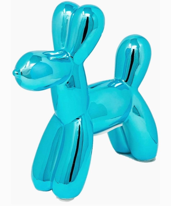 NEW! JEFF KOONS STYLE BLUE BALLOON DOG 7.5" (1 of 4)
