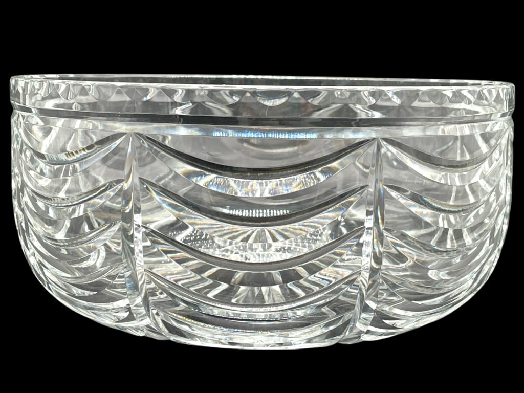 VINTAGE CUT CRYSTAL SALAD BOWL 9" (1 of 6)