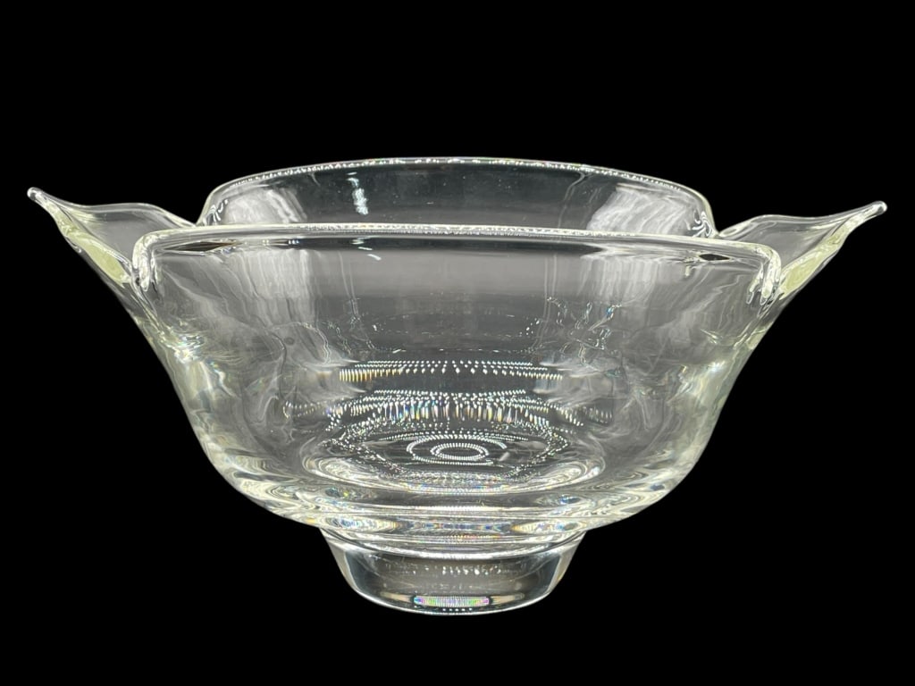STEUBEN CRYSTAL ART DECO CALYX BOWL 9.5" (1 of 7)