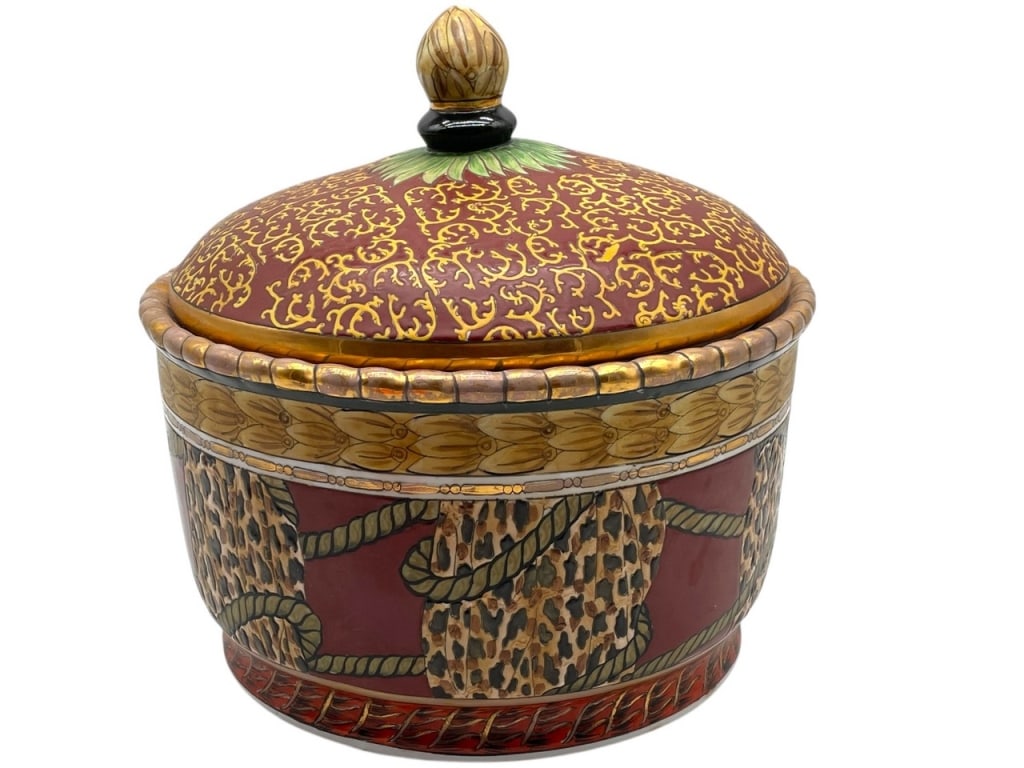 VINTAGE DECORATIVE STORAGE JAR 12" (1 of 5)