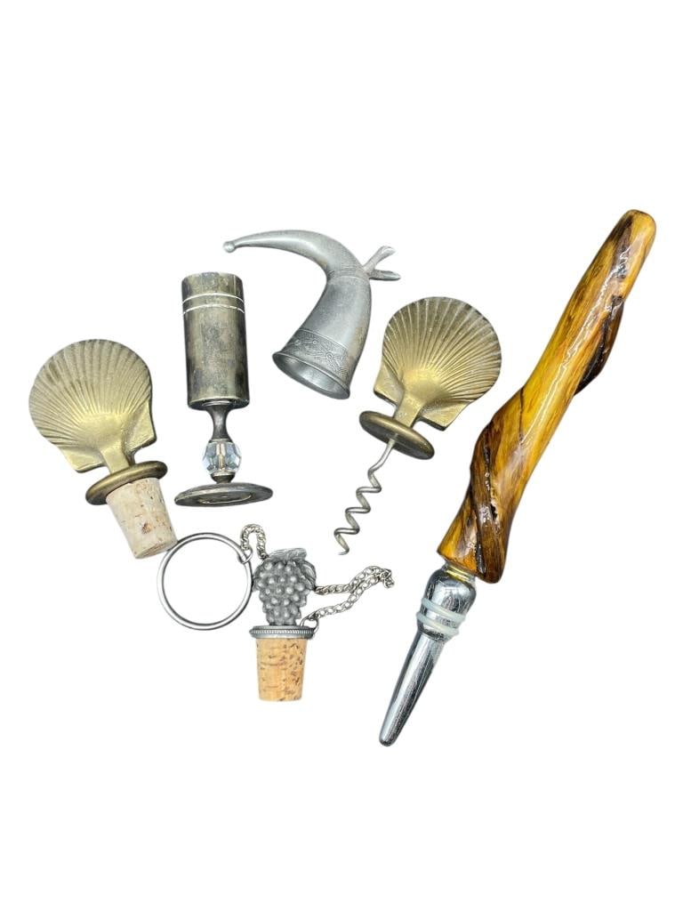 VINTAGE ASSORTED BAR CART ACCESSORIES 6 PCS (1 of 3)