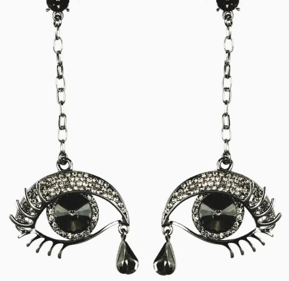 NEW! EYECANDY TEARDROP STAEMENT EARRINGS (1 of 2)
