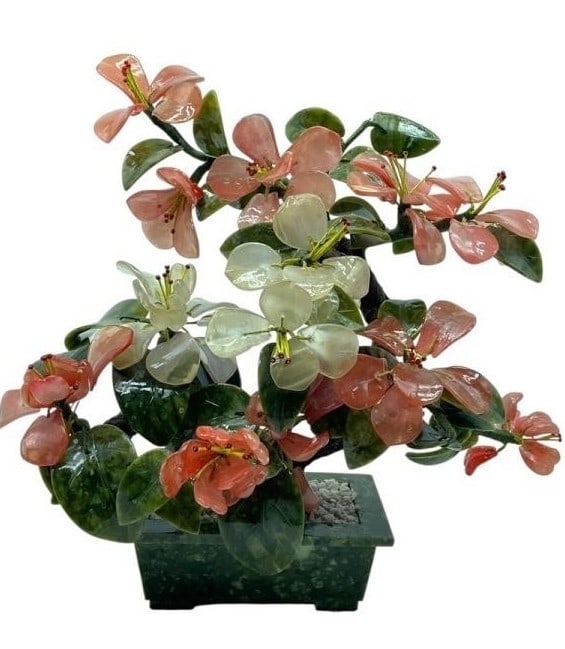 VINTAGE JADE QUARTZ STYLE BONSAI TREE (1 of 8)