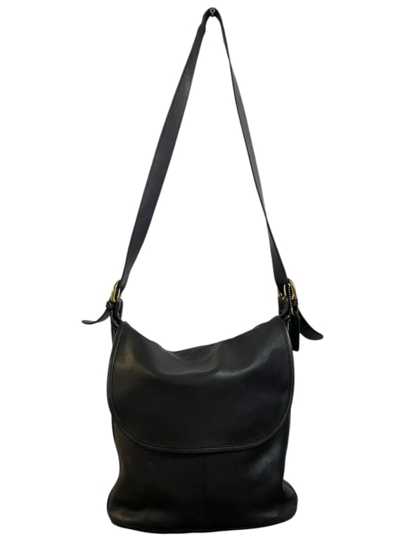COACH BLACK LEATHER SHOULER BAG (1 of 11)