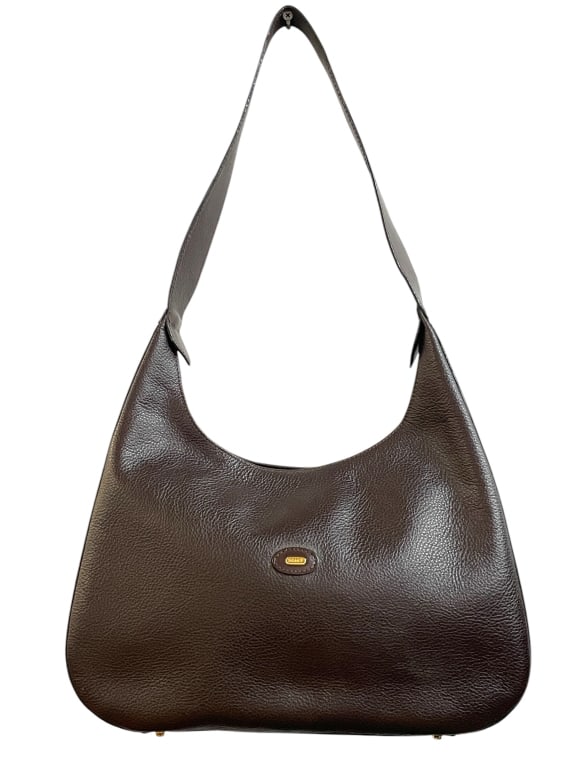 BALLY BROWN LEATHER SHOULDER BAG: BALLY BROWN LEATHER SHOULDER BAG -VERY GOOD PRE OWNED CONDITION -APPROX 13", STRAP 14" DROP -JA 030625 ***Please note that due to limited storage space, all items must be picked up within 14 days of t