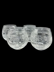 SET OF 4 RALPH LAUREN GLEN PLAID TUMBERS 4"