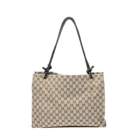 GUCCI SHOPPER CANVAS SHOULDER BAG