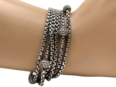 DAVID YURMAN 18K GOLD & STERLING BRACELET 40.33G