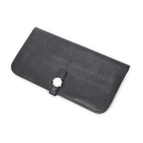 HERMES DOGON LONG CALF LEATHER WALLET