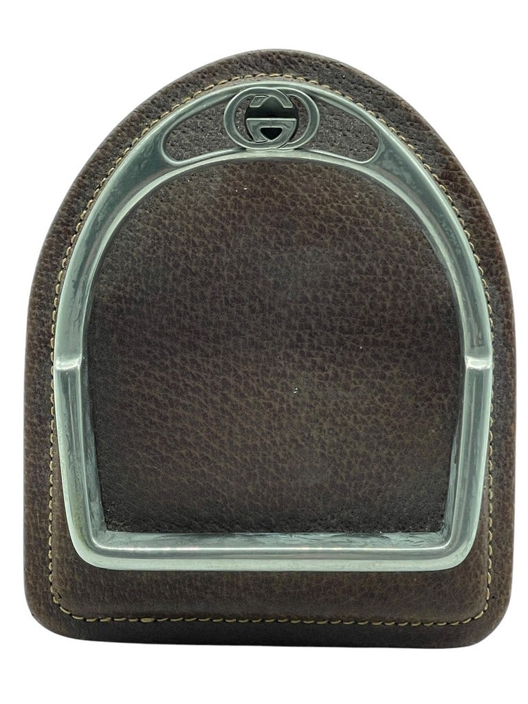 GUCCI HORSE STIRRUP W LEATHER TRINKET DISH 5" (1 of 7)