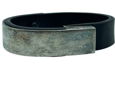 GUCCI LEATHER CUFF BRACELET