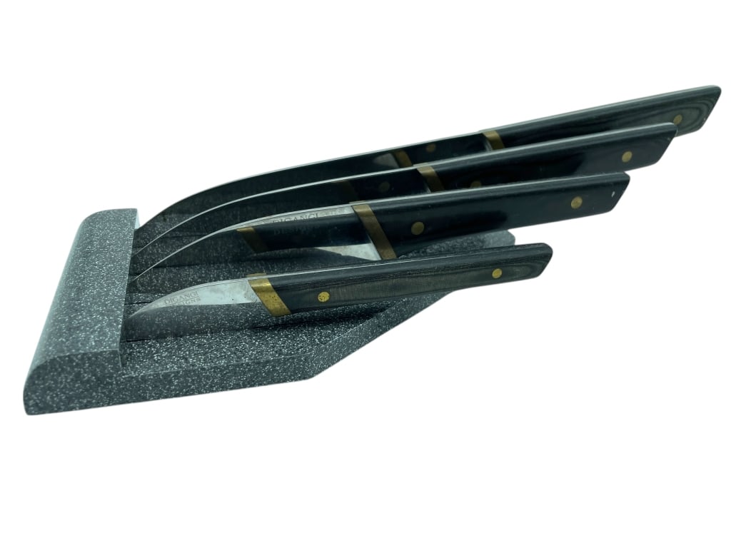 VINTAGE DIGANGY DESIGN KITCHEN KNIFE SET IN STAND (1 of 6)