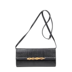 GUCCI BAMBOO CALF LEATHER CLUTCH