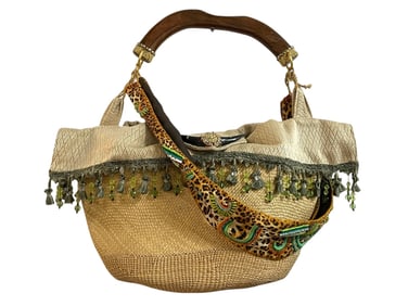 CAFE SWIMWEAR SLOUCHY STRAW BAG