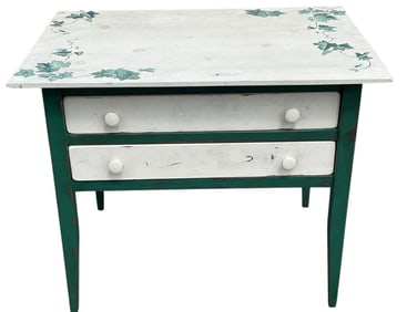 FARMHOUSE STYLE 2 DRAWER SIDE TABLE 30"