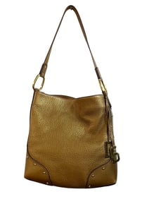DOLCE & CABBANA BRONZE LEATHER SHOULDER BAG