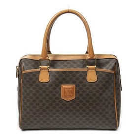 CELINE BOSTON COATED CANVAS HANDBAG