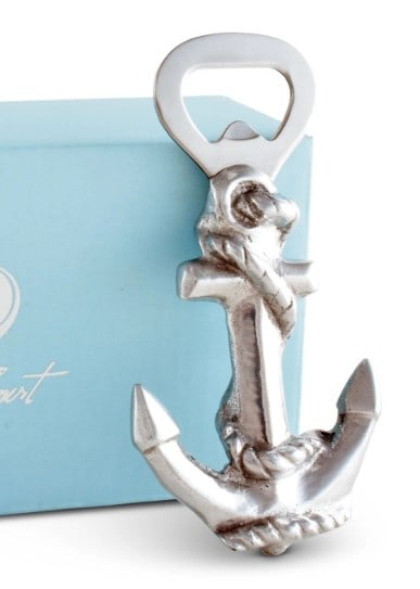 NEW! ARTHUR COURT ANCHOR BOTTLE OPENER: NEW! ARTHUR COURT ANCHOR BOTTLE OPENER -NEW! NIB -THE ANCHOR'S TRADITIONAL SHAPE CREATES A STURDY HANDHOLD, WHILE A ROPE TWISTS FROM THE RING, DOWN THE SHANK AND AROUND THE ARM. THE HANDMADE, ALUMINUM
