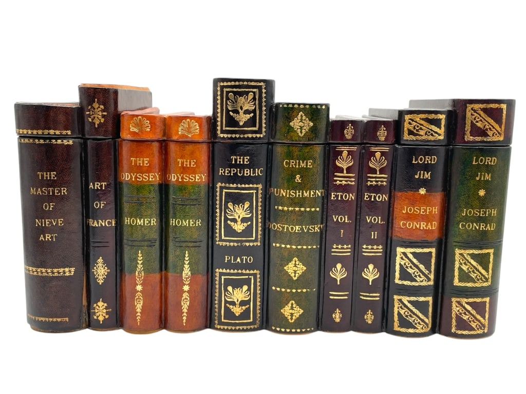 MAITLAND SMITH FAUX LIBRARY KEEPSAKE BOX DECOR 16" (1 of 14)