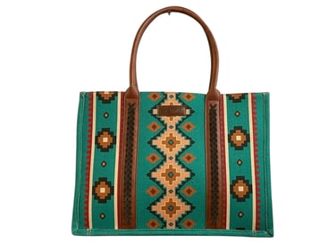 WRANGLER SOUTHWESTERN CANVAS TOTE BAG