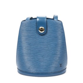 LOUIS VUITTON CLUNY BLUE CALF LEATHER SHOULDER BAG