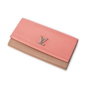 LOUIS VUITTON BICOLOR LOCKME CALF LEATHER WALLET