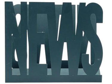 METAL FONT NEWS MAGAZINE RACK 14"
