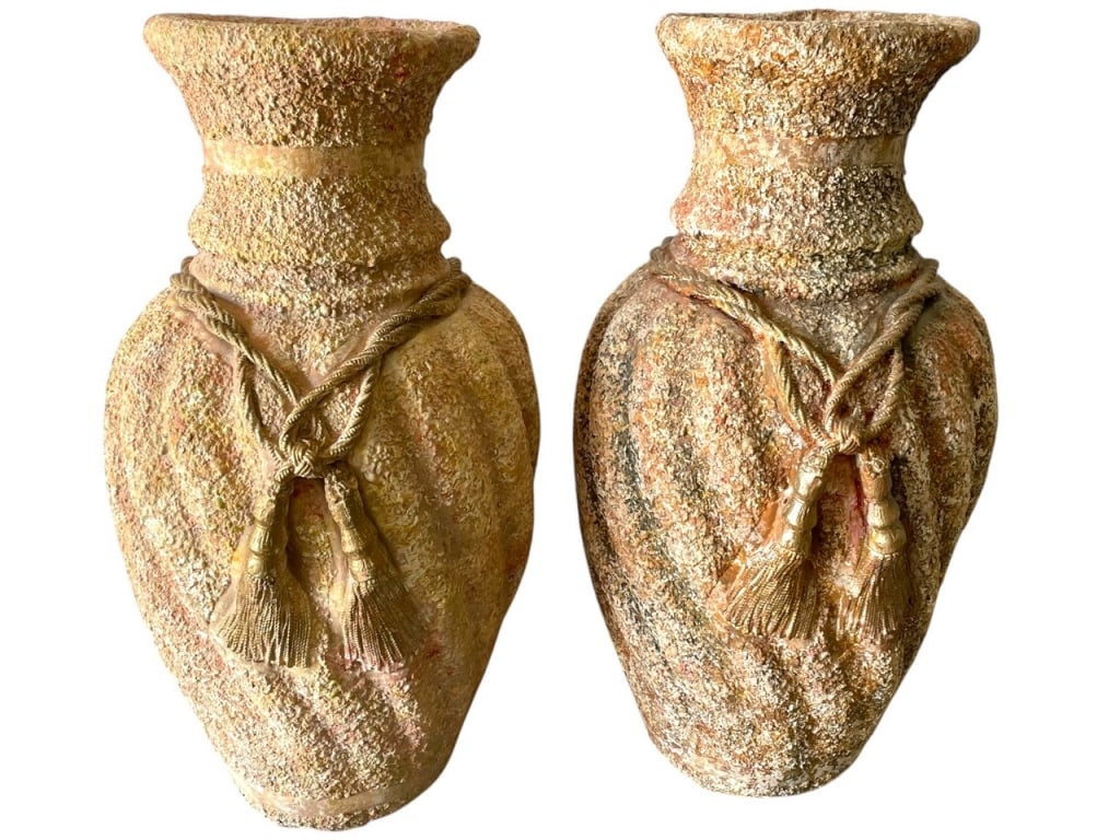 PAIR OF NEOCLASSICAL STYLE LARGE VASES 28" (1 of 6)